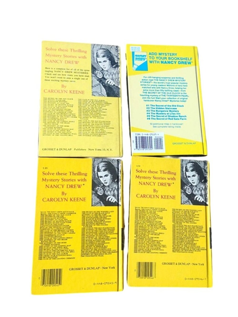 Nancy Drew Mystery Stories Book Set Of 4 By Carolyn Keene Hardcover Editions - Picture 2 of 5